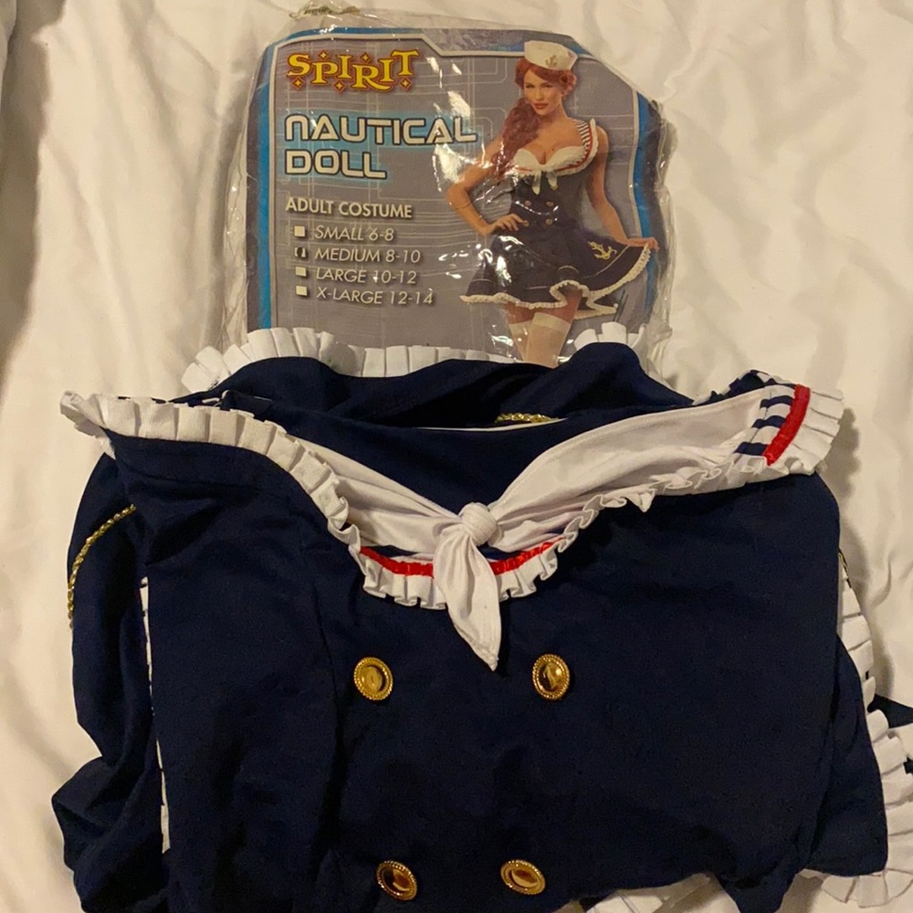 Nautical doll costume/ sailor costume